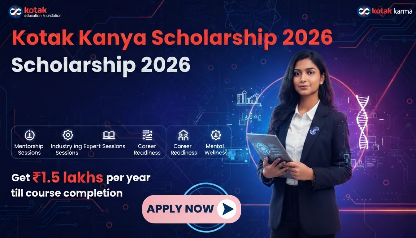 Kotak Kanya Scholarship 2026: Apply Before Jan 25 for ₹1.5 Lakhs