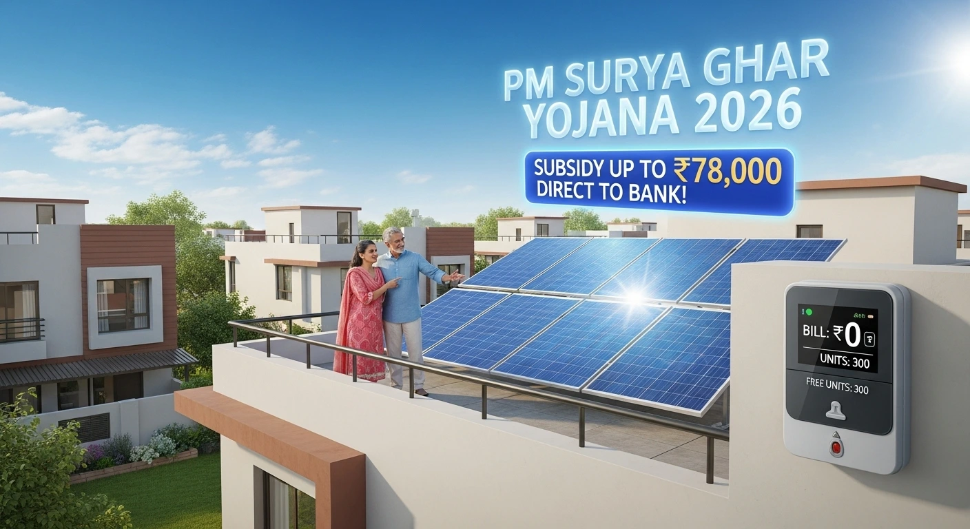 PM Surya Ghar Yojana 2026: Apply for ₹78,000 Subsidy (Registration & Login)
